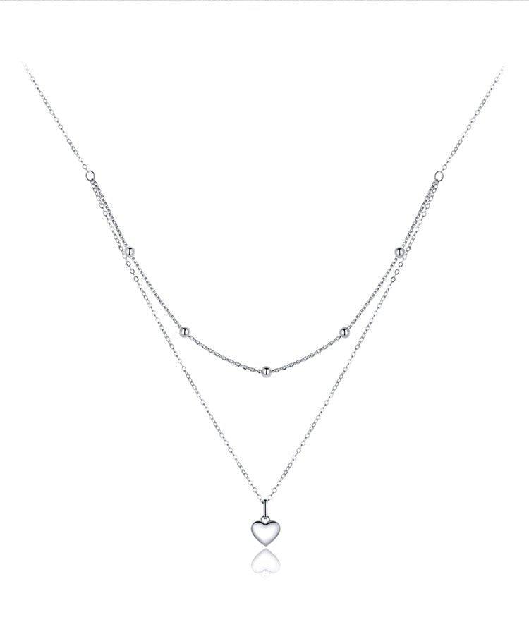 Puff Heart Necklace | GirlyDonna
