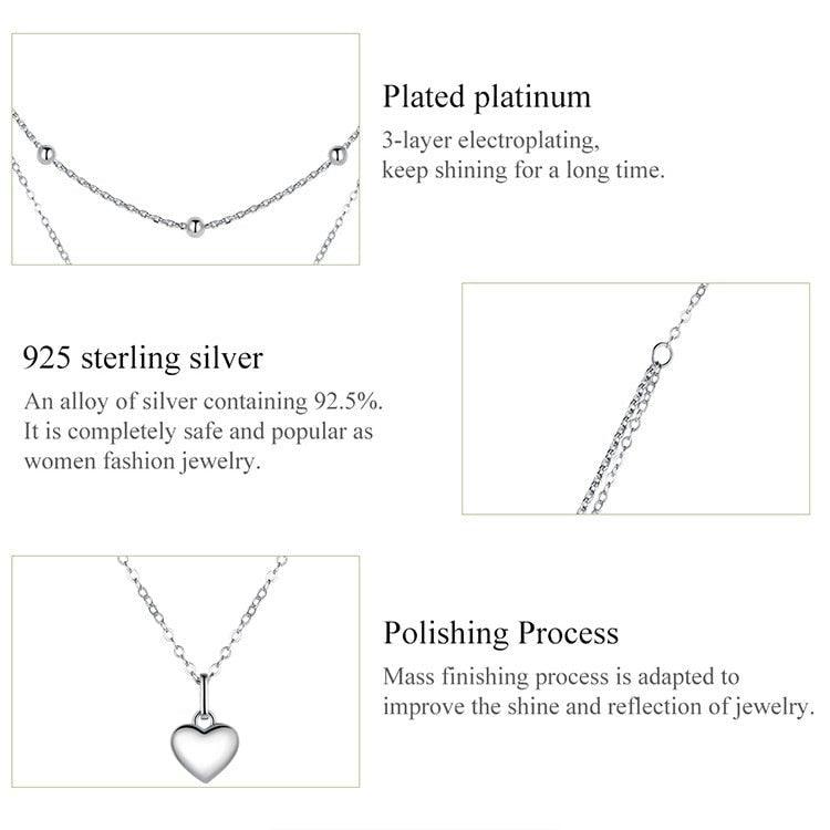 Puff Heart Necklace | GirlyDonna