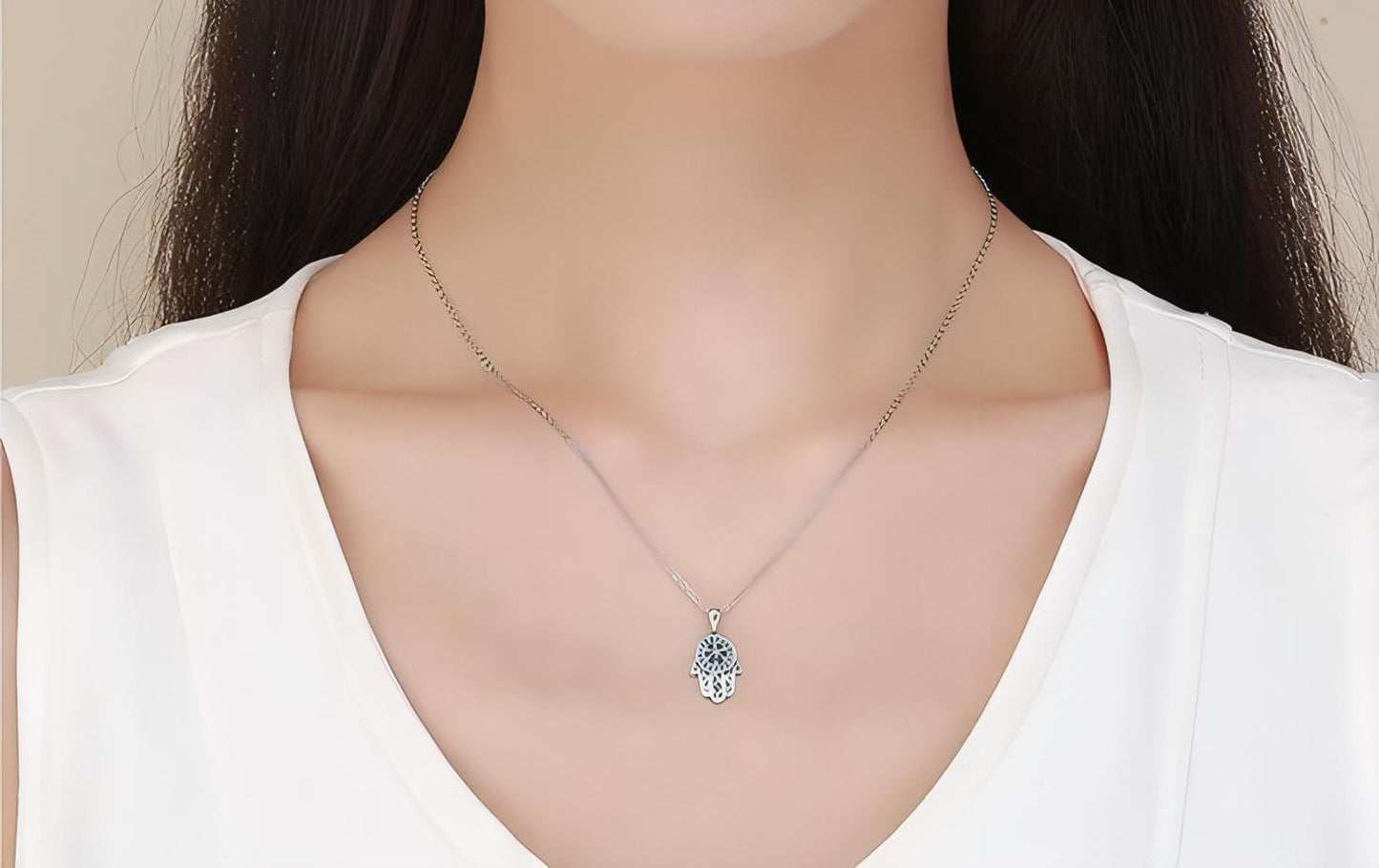 Hamsa Necklace |  GirlyDonna